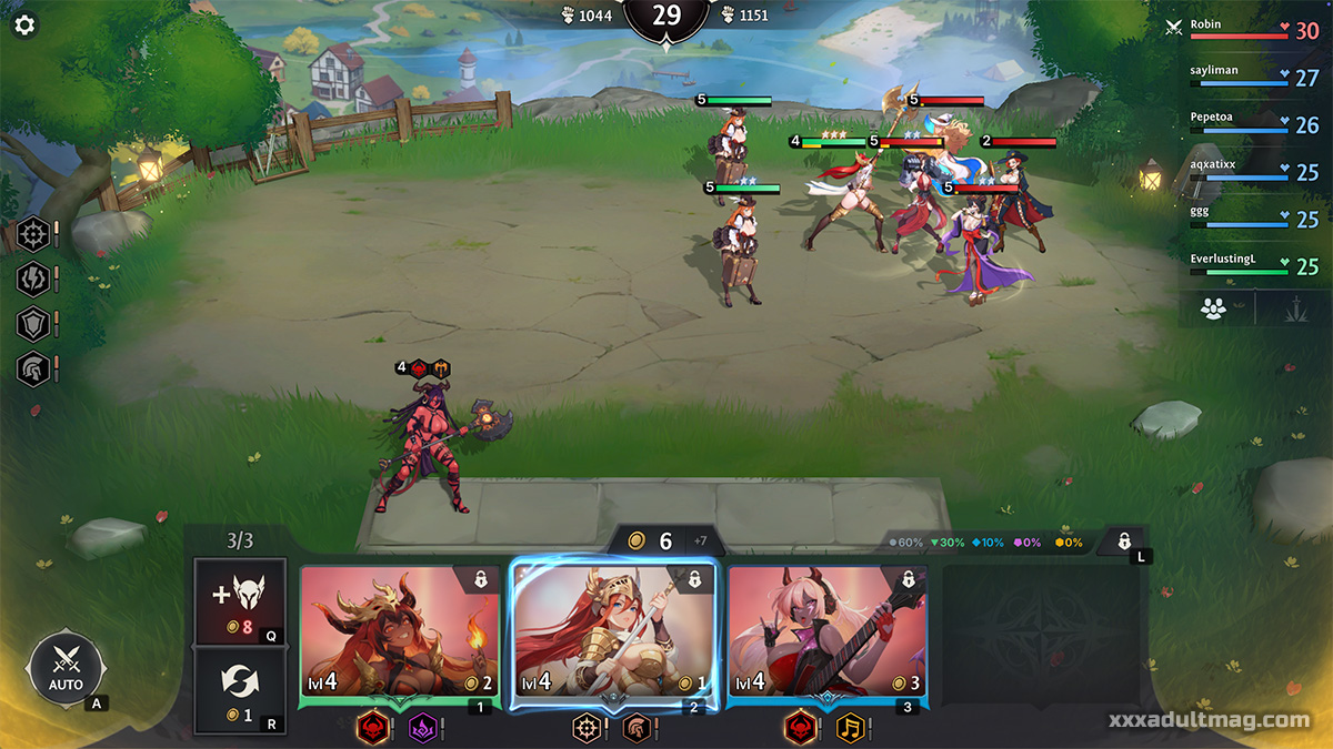 Auto-chess combat in the game Everlusting Life
